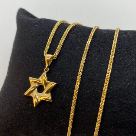 Solid 14K Gold Magen David (Star of David) Necklace