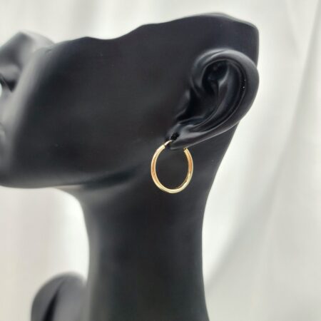 Solid 14K Gold Hoops Earrings