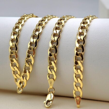 Solid 18K Gold Miami Curb Bracelet 6mm Thick