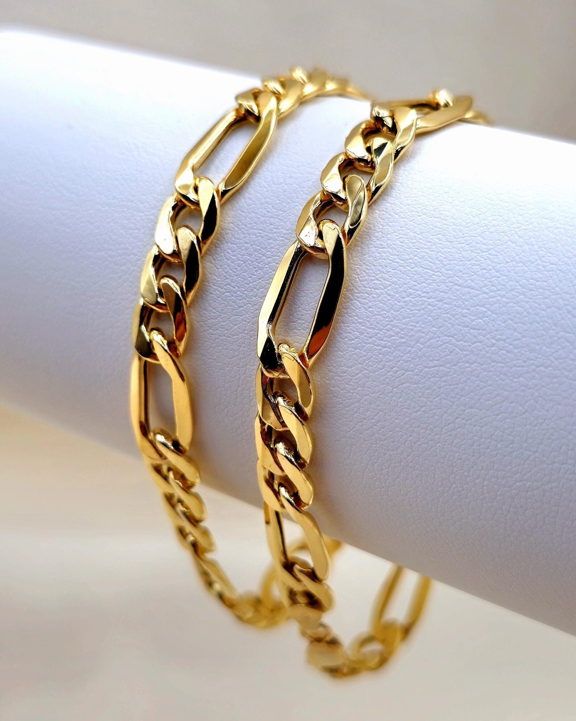 Il Fullxfull.6929986489 Cjo6 Solid 18K Gold Figaro Bracelet 8mm - Image 1