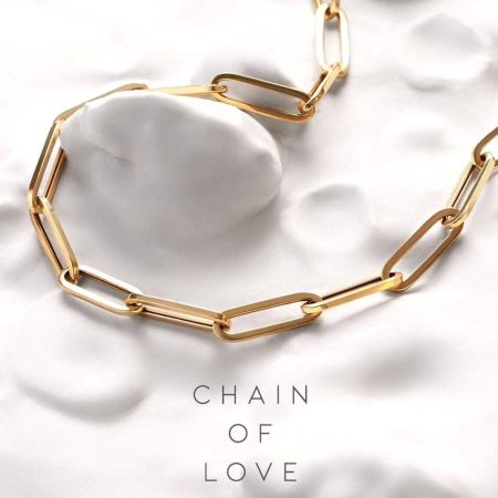 Solid 18K Gold Paperclip Chain Necklace 4mm 16-24inch Length