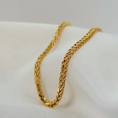 Solid 18K Gold Franco Chain Bracelet 2.65mm 8 inch Length