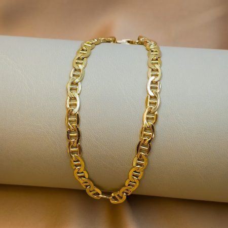 Solid 14K Gold Anchor Bracelet 5.20mm 7-8.5 inch Length
