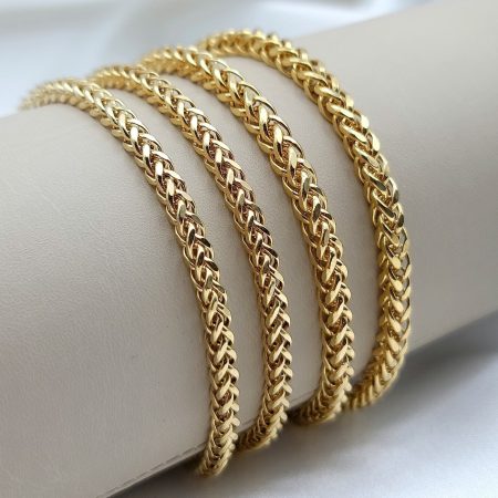 Solid 14K Gold Franco Chain Necklace 4mm-4.5mm 20-27.5 inch Length