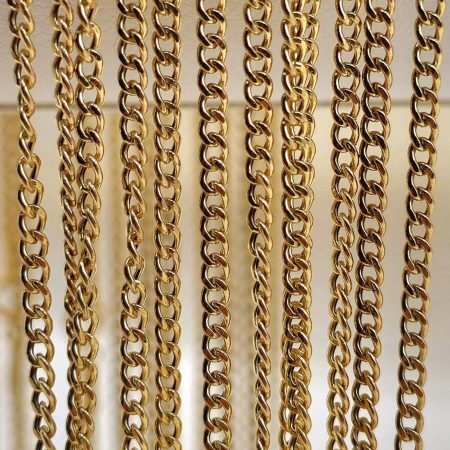 Solid 18K Gold Curb Chain 2mm 16-22 inch Length