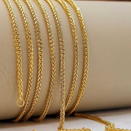 Solid 18K Gold Franco Chain Necklace 2mm 16-27.5 inch Length