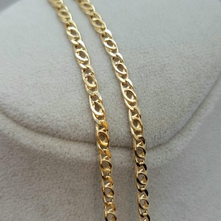 Solid 14K Gold Nonna Chain Necklace 3.5mm 19.5-21.5 inch Length