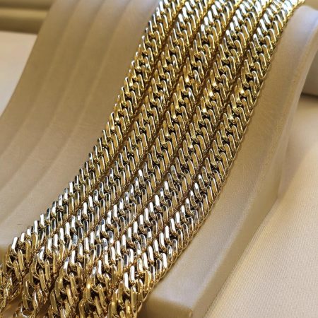 Solid 18K Gold Curb Chain Bracelet 10mm 7-9 inch Length